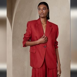 Banana Republic Relaxed Linen Blend Blazer NWT